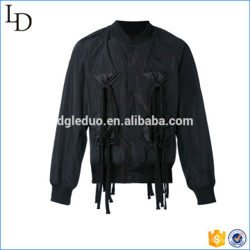 2017 Männer hochwertige schwarze Jacke Blazer individuelle spezielle Design Bomberjacke